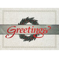 Wreath Greetings Holiday Greeting Card (5"x7")